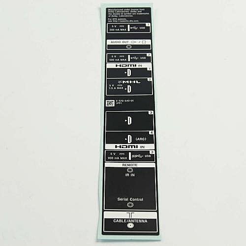 Part #4-570-640-01, Label, Side Terminal(W)(Crn