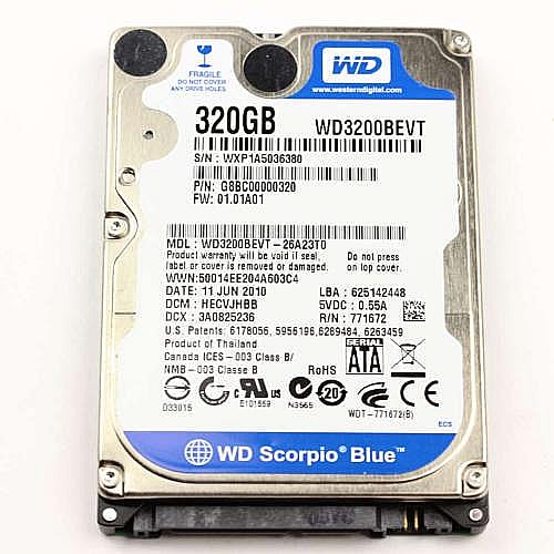 Part #a-1787-417-A, Hdd (320Gb, wd3200Bev