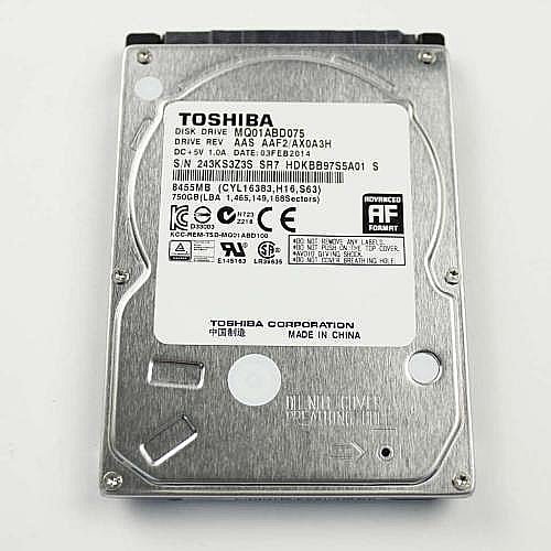 Part #a-1886-642-A, Hdd 750Gb Toshiba Mq01Abd075 5400Rpm