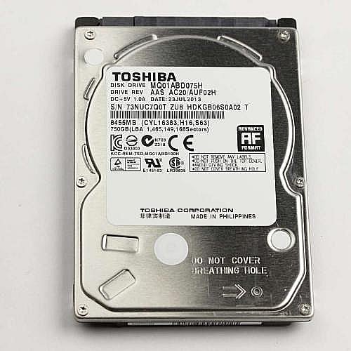 Part #a-1958-703-B, Hdd(750G)Mq01Abd075H-Aas Ac Ne