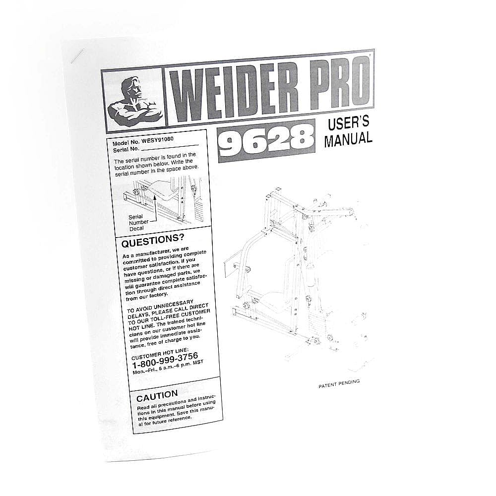 Part #147977, Weider Om, wesy91080 / 12.00 x 9.00 x 0.50