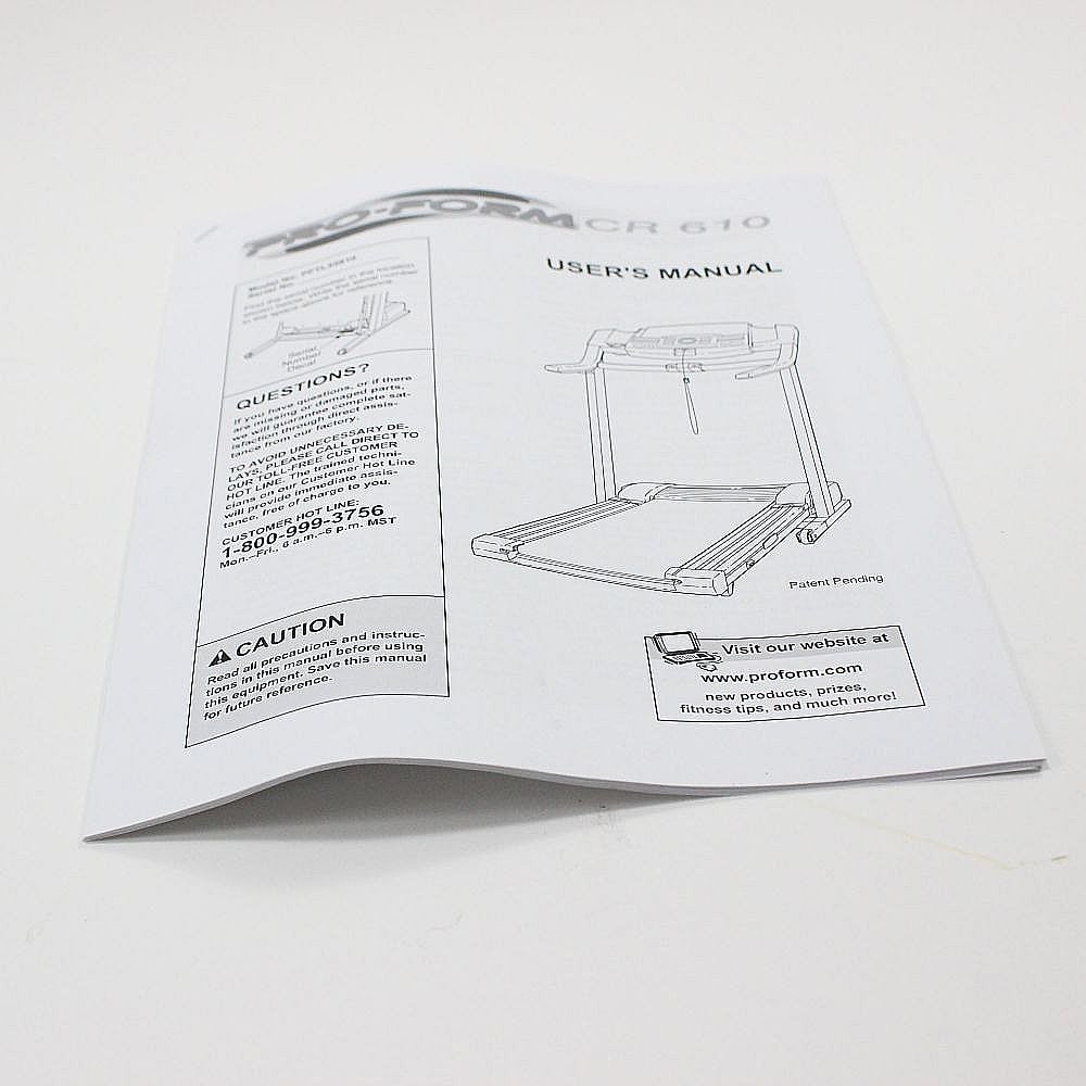 Part #174882, Treadmill Owners Manual / 12.00 x 9.00 x 0.50