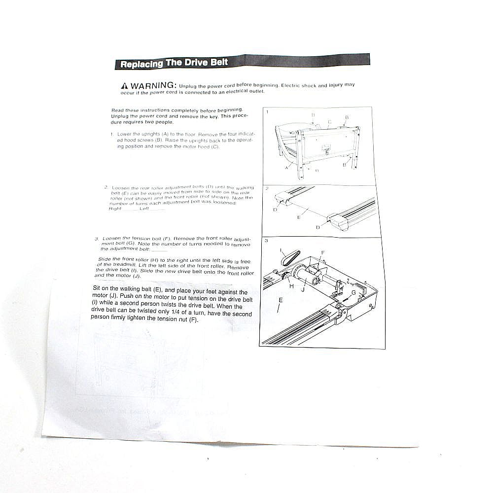Part #184870, Belt, mtr, arp