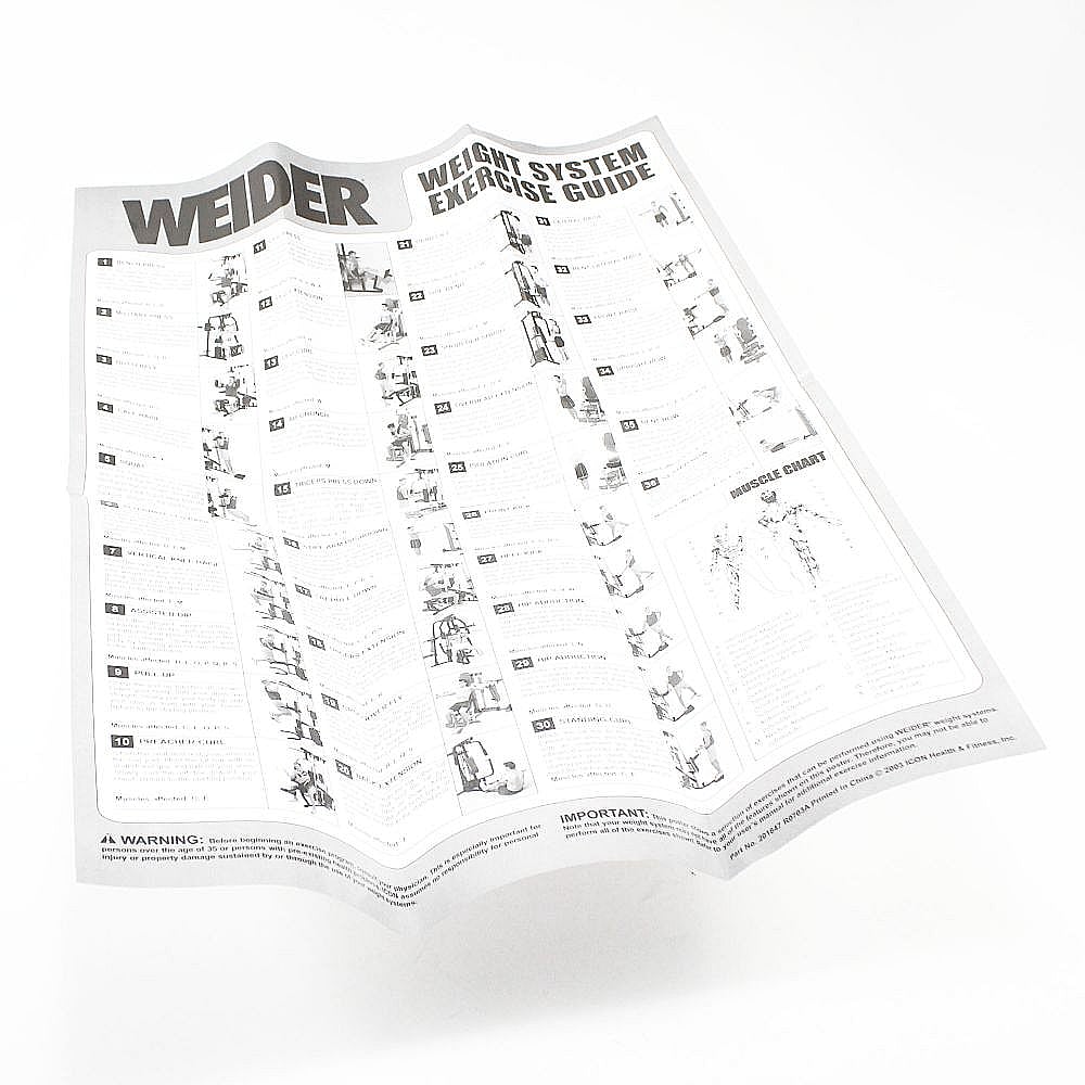 Part #400945, Exercise Guide (Replaces 201847)