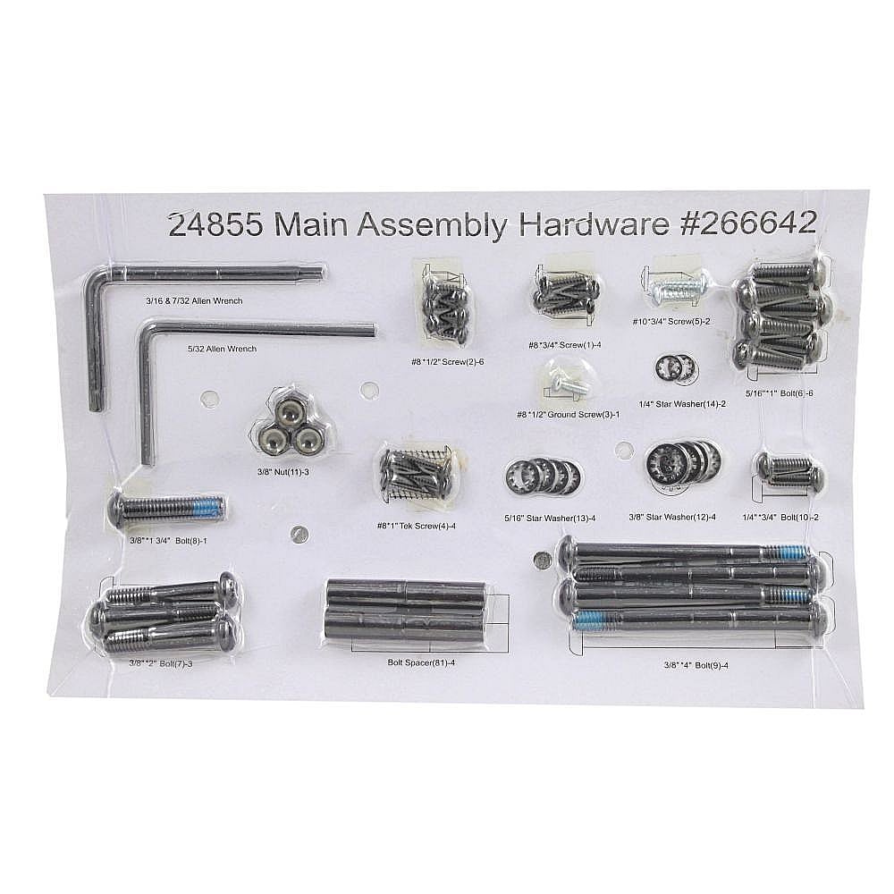 Part #266642, Hardware Kit Assembly / 6.00 x 4.00 x 3.50