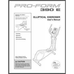 Elliptical Owner's Manual 306376