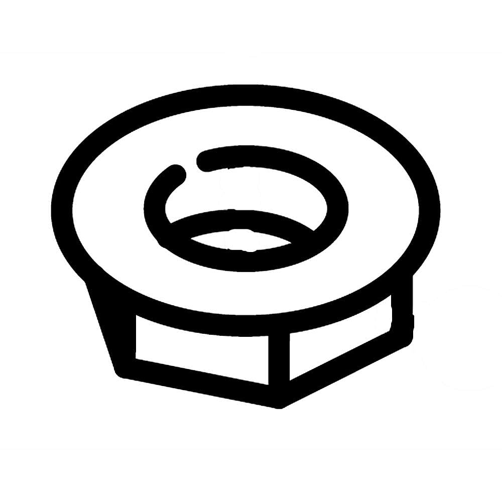Part #333350, Nut, hex, nyl