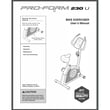 Proform Owner's Manual for Proform 831218132 - Part 360624