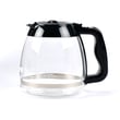 Coffee Maker Glass Carafe (black) for Kenmore 10080666 - Part 6320-0142BLA