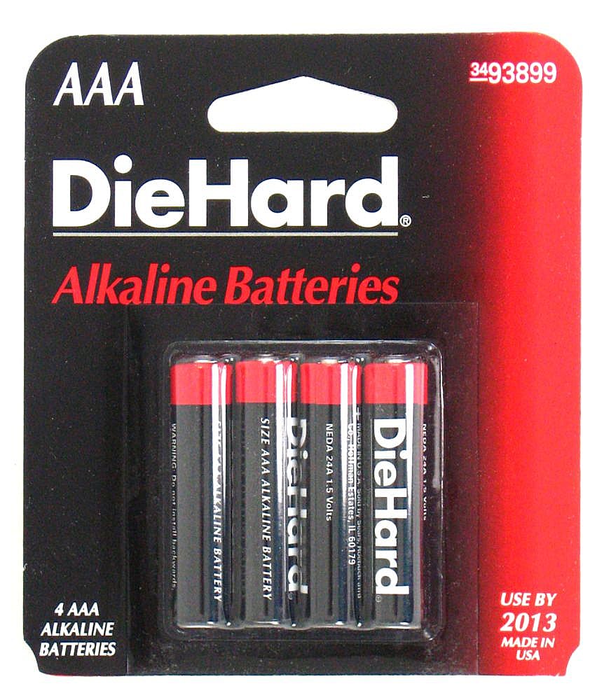 Diehard Battery, AAA, 4-pack