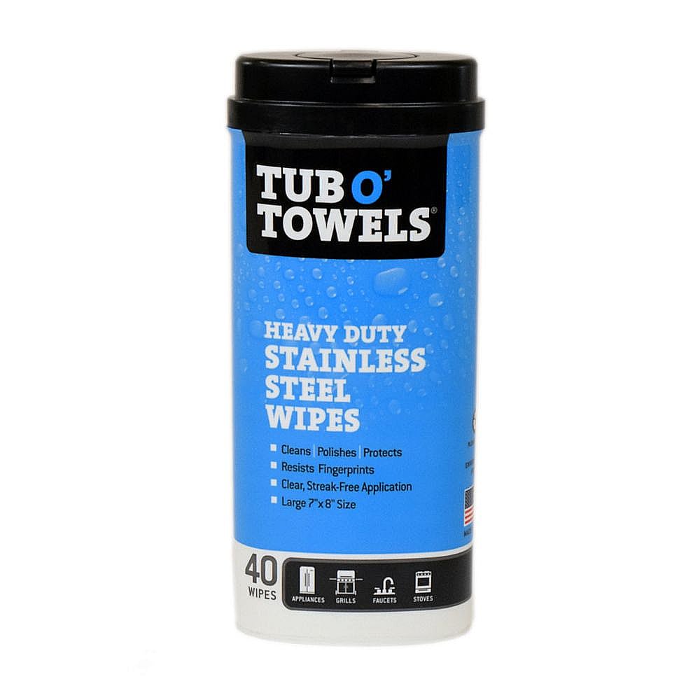 Part #tw40-Ss, Tub o Towels Stainless Steel Wipes, 40-Pack | 4.00 x 3.00 x 9.00