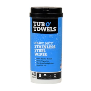 Tub 'o Towels Stainless Steel Wipes, 40-pack TW40-SS