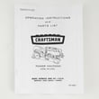 Owner's Manual for Craftsman 10122940 - Part CV-201