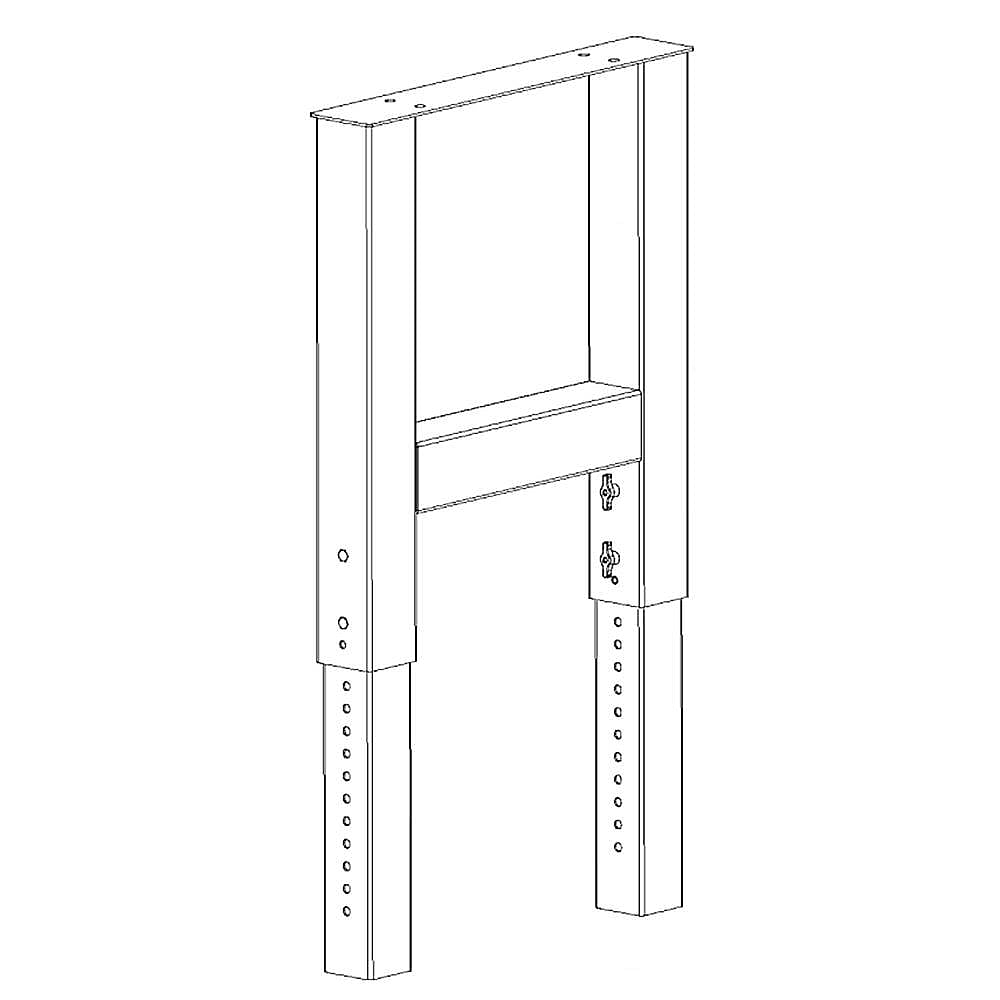 Part #w10849207, Workbench Leg Assembly / 21.00 x 3.00 x 34.00