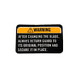 Miter Saw Warning Decal X4CN