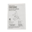 Owner's Manual for Craftsman 137375640 - Part X61D