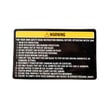 Miter Saw Warning Decal for Craftsman 137212361 - Part X6R1