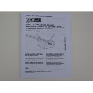 Garage Door Opener Owner's Manual 114A3125