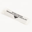 Label for Craftsman 315218291 - Part 089110122902