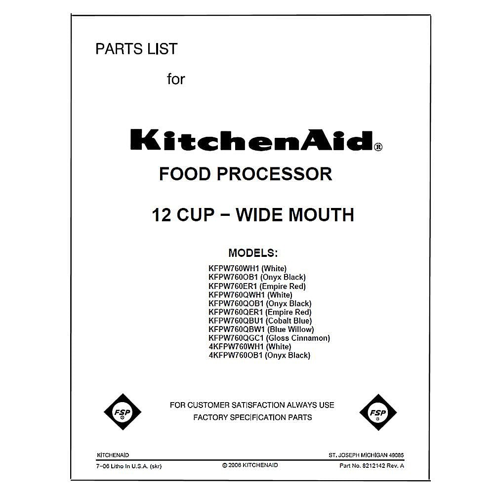 KitchenAid 4KFPW760OB1 - Food Processor 