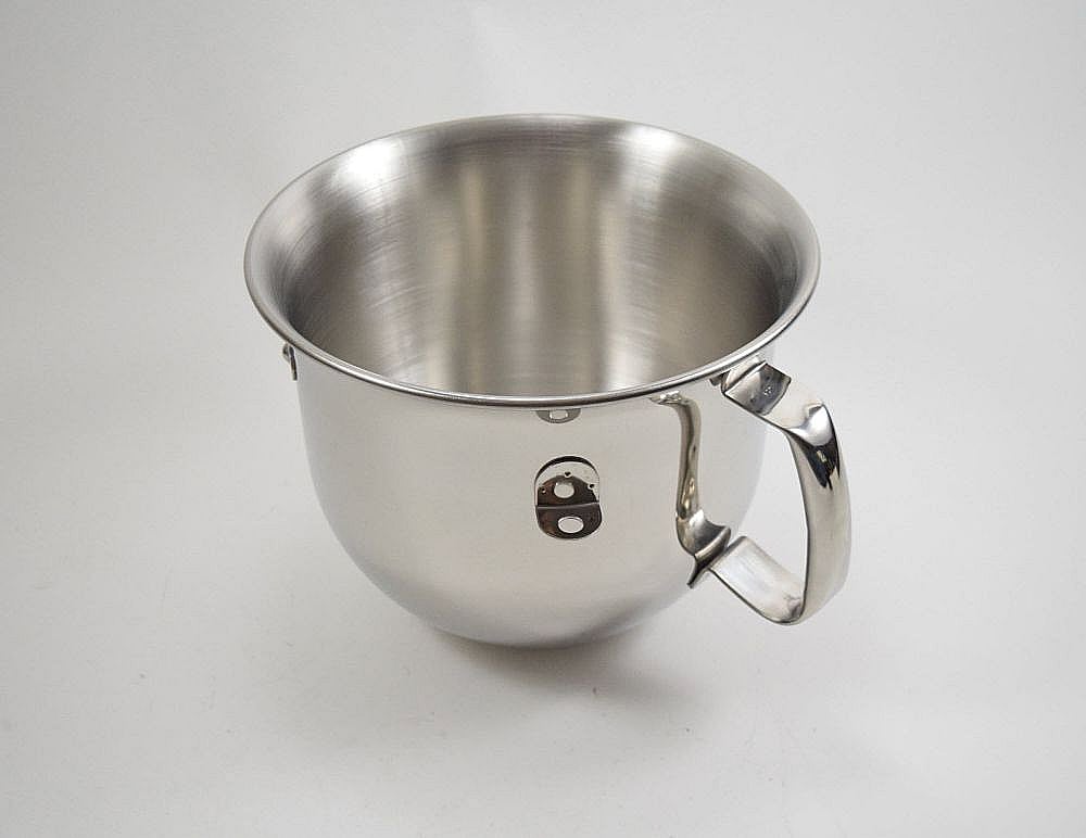 Part #w11350316, Stand Mixer Bowl, 5-Qt (Stainless) / 9.50 x 9.50 x 7.50