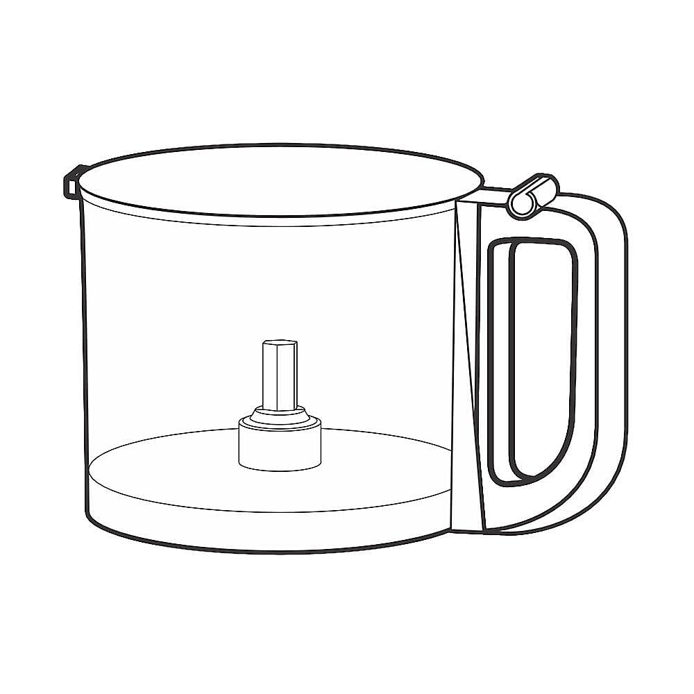 Part #w11319163, Food Processor Bowl | 9.75 x 7.75 x 9.50