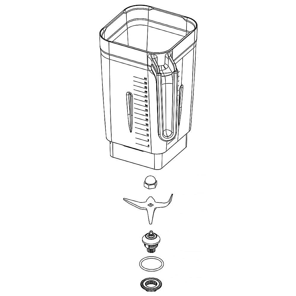 Part #w11324073, Blender Jar Assembly (Replaces W10879674, W10916617, W11032139) / 11.50 x 7.50 x 8.00