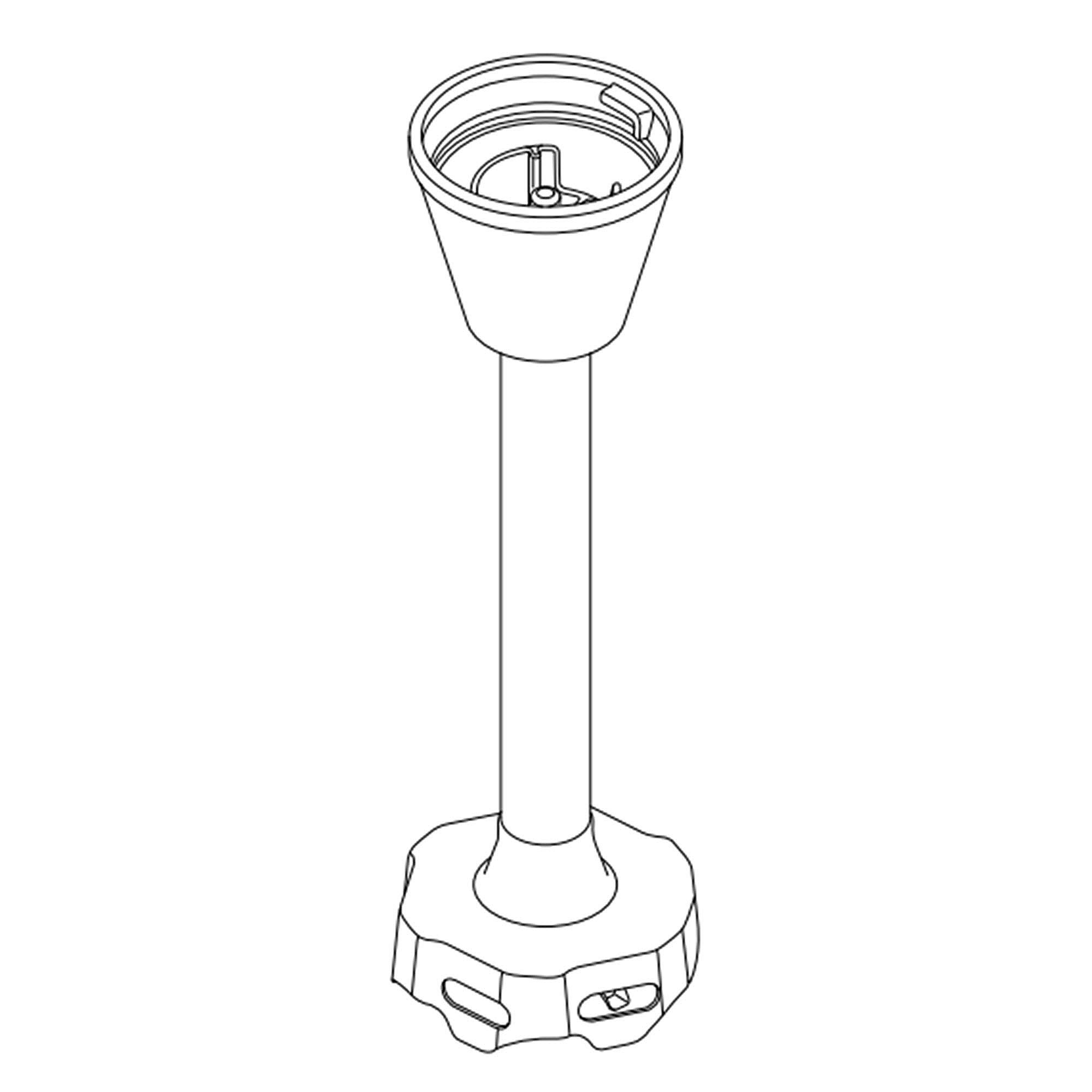 Photo of Part #w11413702, Blending Arm Assembly (Almond Cream) from Repair Parts Direct