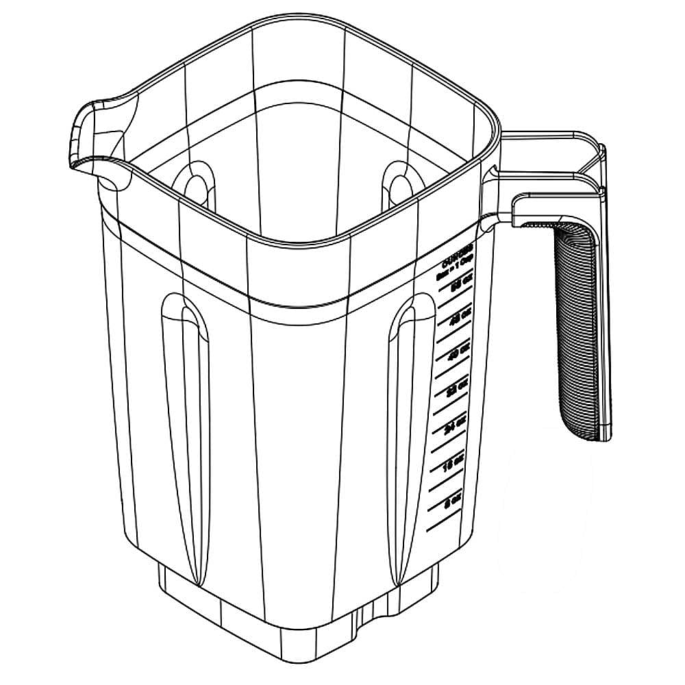 Part #w11433178, Whirlpool Blender Jar Assembly | 9.50 x 9.50 x 9.50