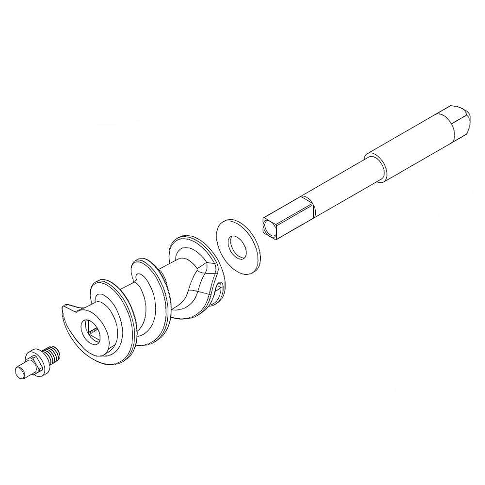 KitchenAid Part #w11445830, Grind Screw Assembly | 6.00 x 2.00 x 6.00