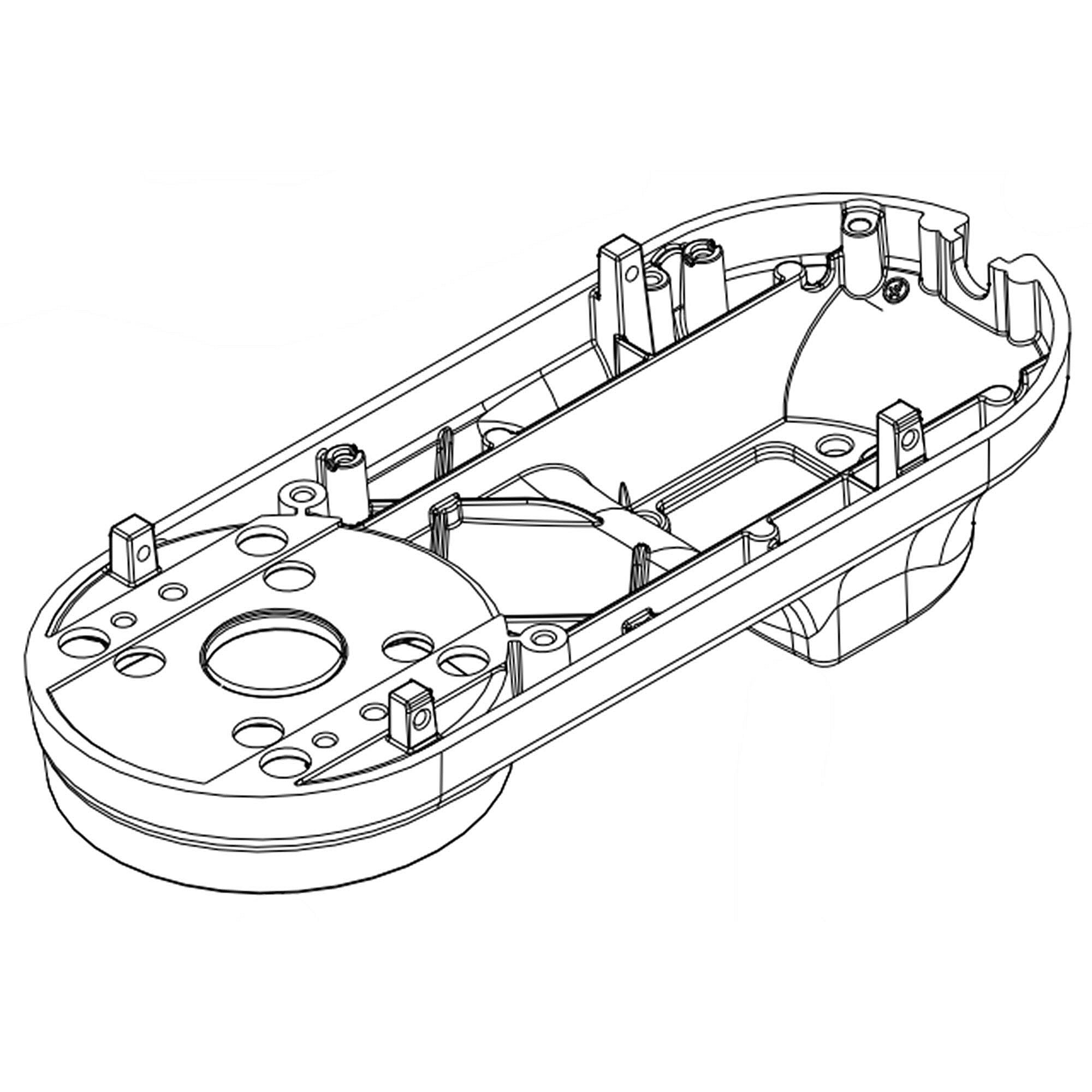 Part #w11520143, Lower Gearcase (Contour Silver)