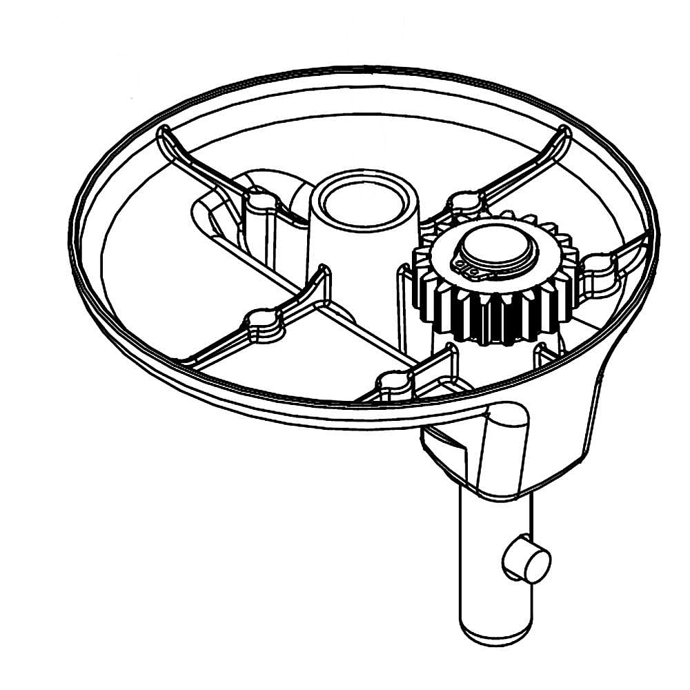 Part #wpw10419426, Stand Mixer Planetary Assembly (Empire Red) (Replaces W10419426, Wpw10419442) / 4.75 x 4.25 x 5.88