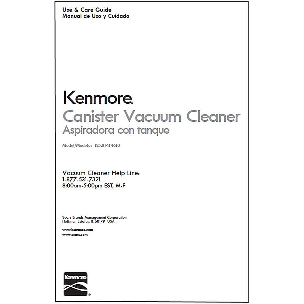 Part #591006122, Kenmore Use And Care Guide