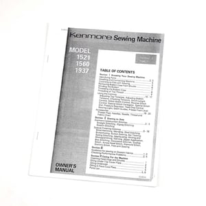 Sewing Machine Instruction Book 52850