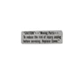 Sticker for Kenmore 38515202400 - Part 830312016