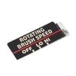 Nameplate for Hoover C3820 - Part 51639192