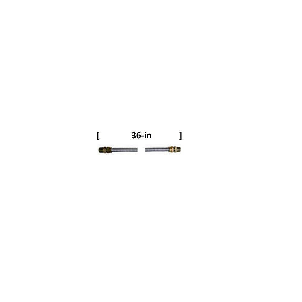 Part #300-3141-36, Range Gas Line Connector, 1/2-In Mip X 3/4-In Mip X 36-In