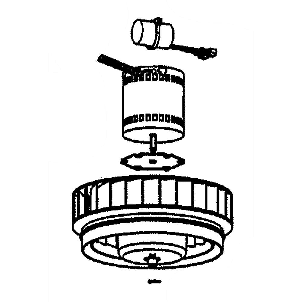 Part #s97020843, Broan Range Hood Counterclockwise Blower Assembly