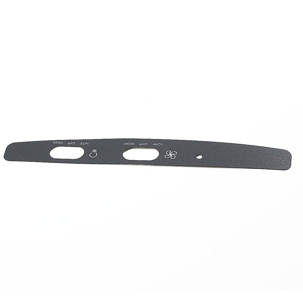 Part #s99091165, Range Hood Nameplate | 18.80 x 1.80 x 0.50