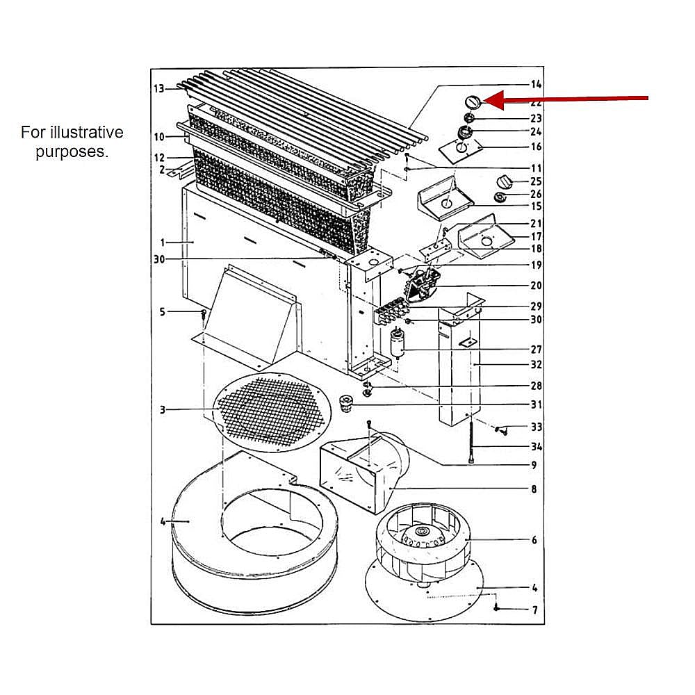 Part #02021370, Miele Downdraft Vent Fan Control Knob (White)