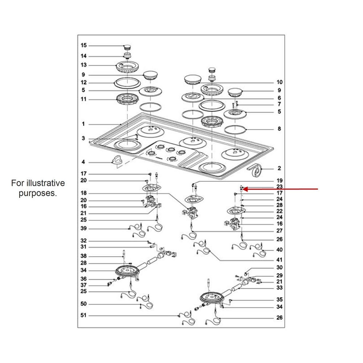 Miele Cooktop Burner Igniter 03090260 parts Sears PartsDirect
