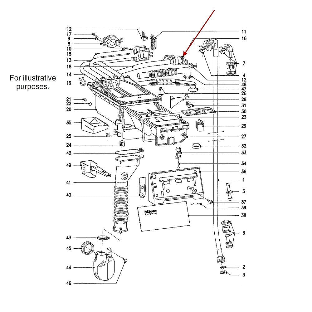 Part #03806441, Miele Washer Hot Water Inlet Valve