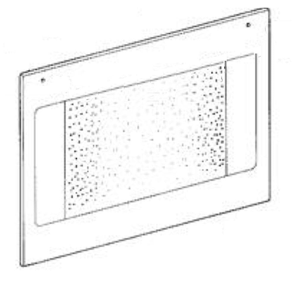 Part #04676501, Miele Wall Oven Door Outer Panel (Deep Black)