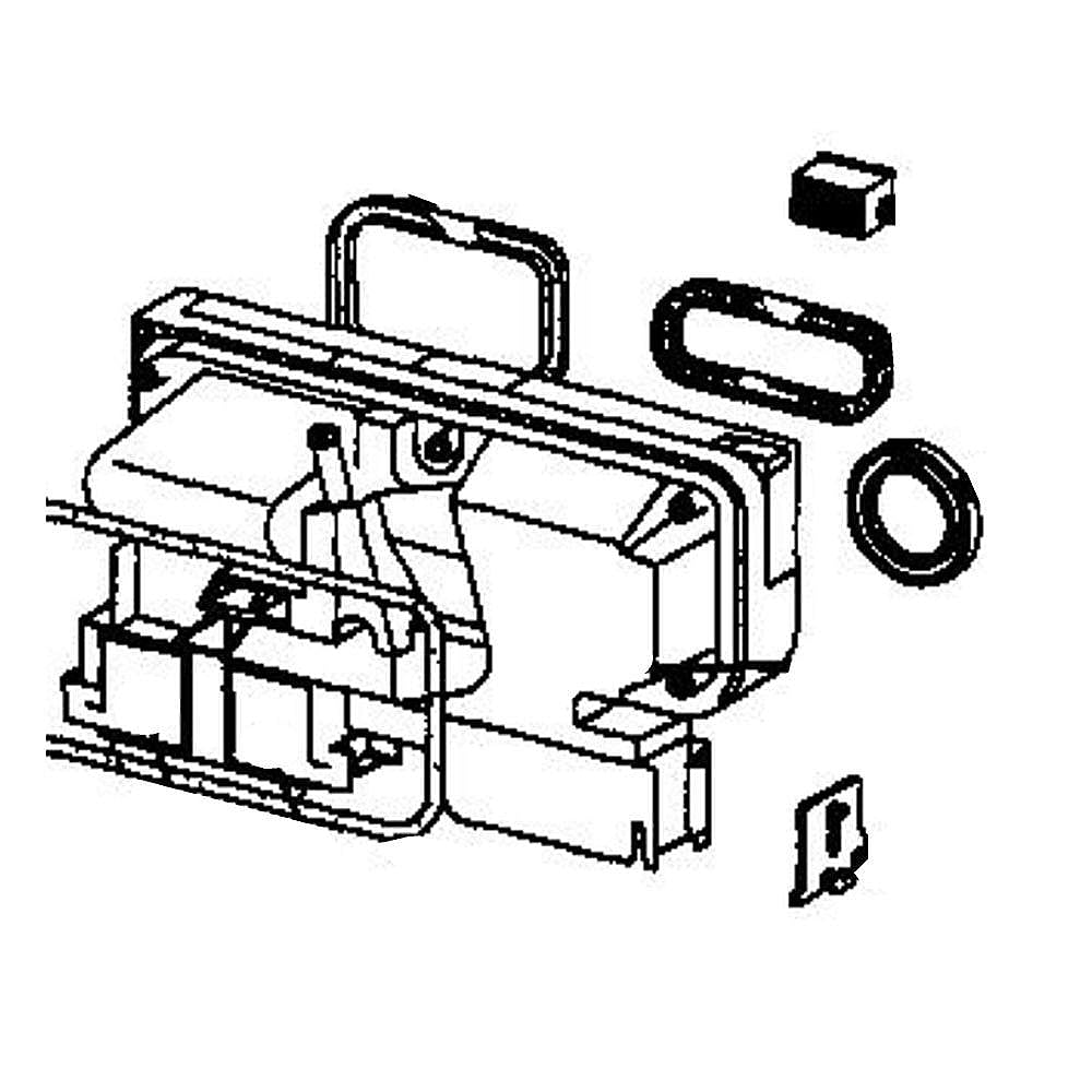 Part #05274751, Miele Dishwasher Detergent Dispenser Assembly