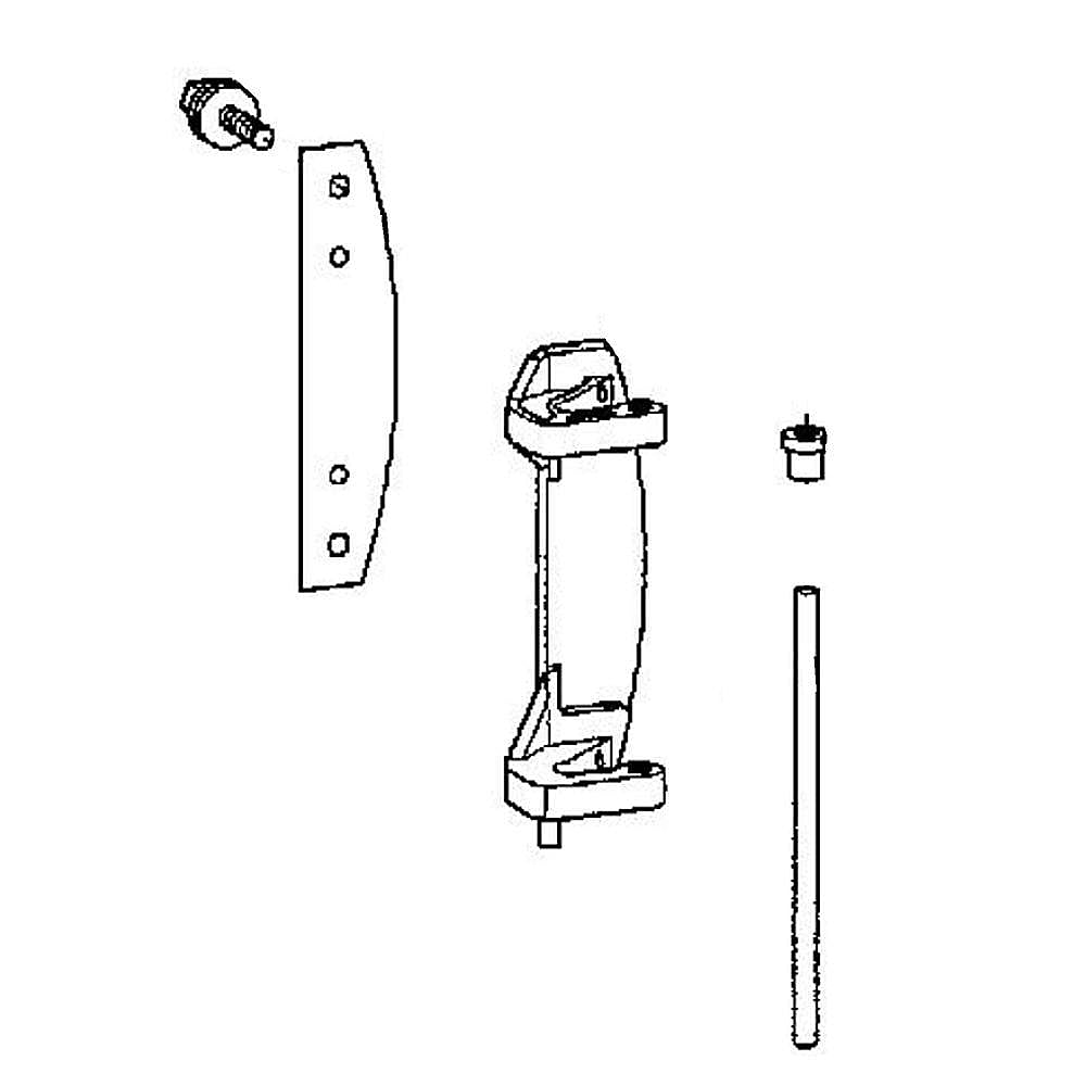 Part #05458360, Miele Washer Door Hinge Assembly