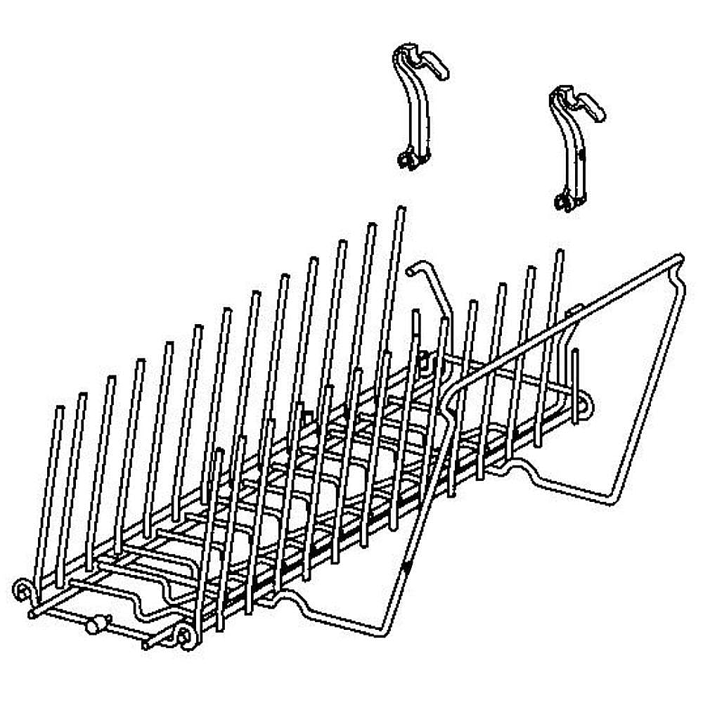 Part #06024130, Miele Dishwasher Tine Row Assembly