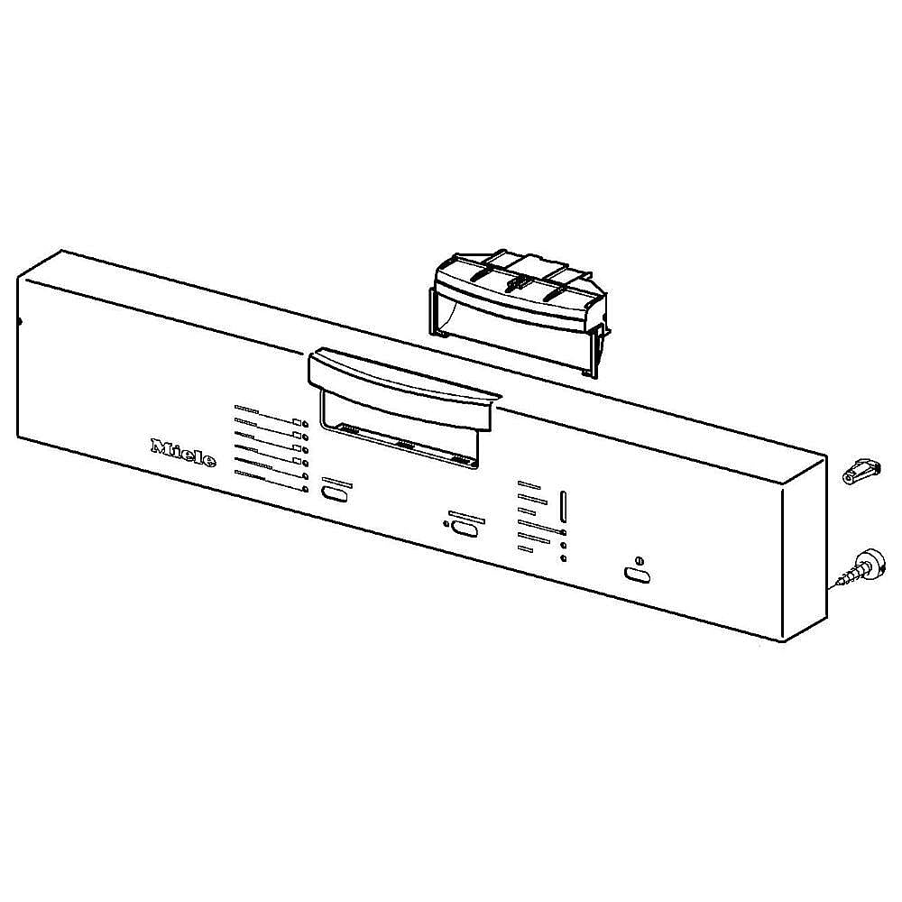 Part #07308250, Miele Dishwasher Control Panel (Stainless)