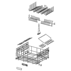 Miele Dishwasher Dishrack Assembly, Lower 10119060