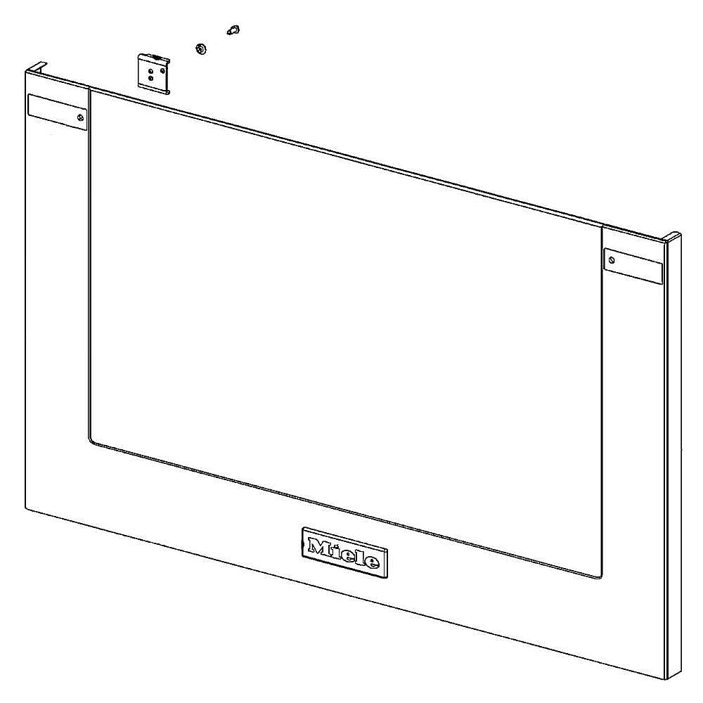 Part #10191291, Miele Range Oven Door Outer Panel Assembly