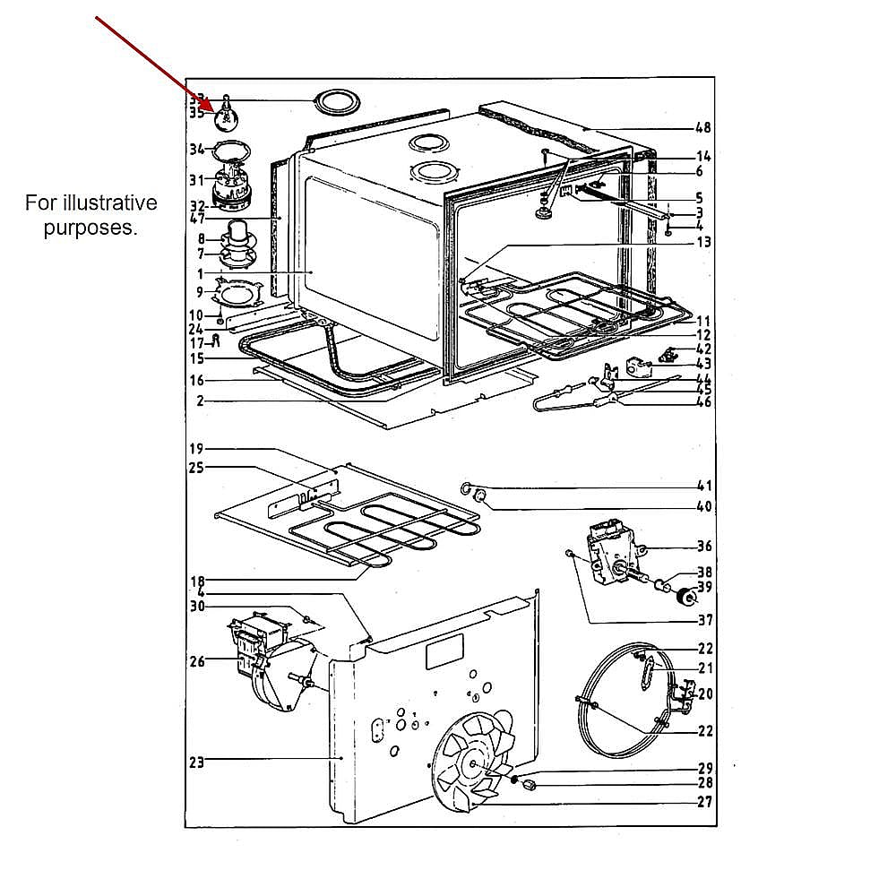 Part #3423620, Miele Wall Oven Light Bulb